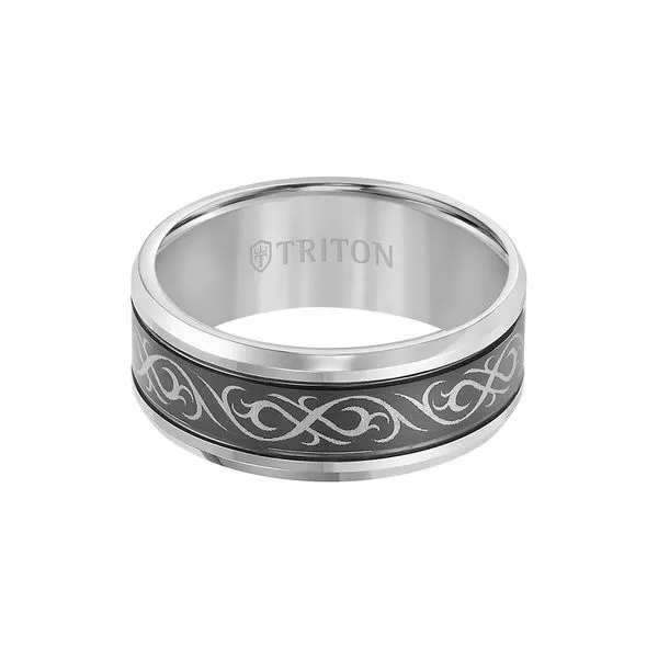 9mm Laser-Cut Tungsten Wedding Band similar item image