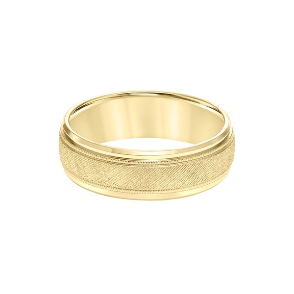 7mm Florentine Milgrain 14kt Gold Wedding Band Carroll / Ochs Jewelers Monroe, MI