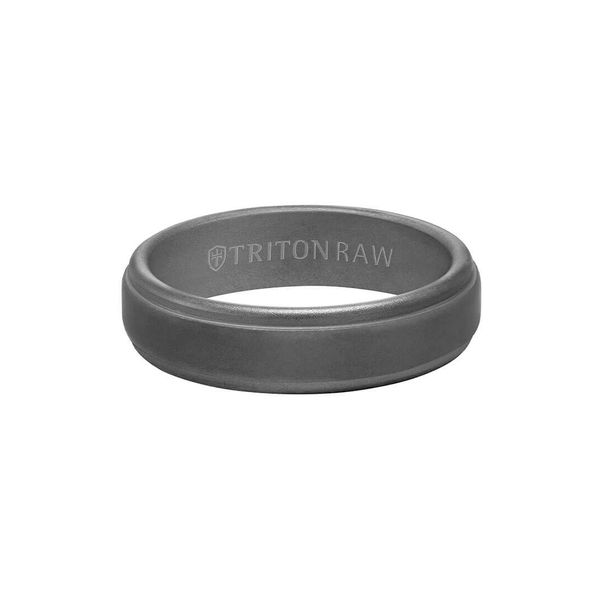 6mm Raw Step-Edge Tungsten Wedding Band Carroll / Ochs Jewelers Monroe, MI