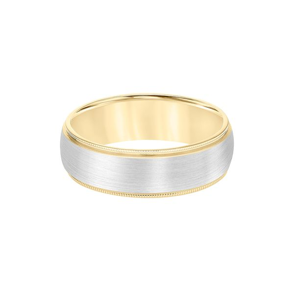 7mm Satin Milgrain-Edge 14kt Gold Wedding Band Carroll / Ochs Jewelers Monroe, MI