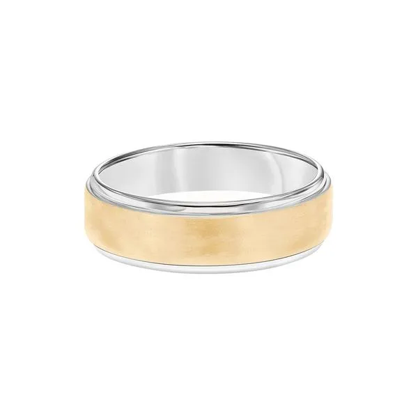 7mm Satin Two-Tone 14kt Gold Wedding Band Carroll / Ochs Jewelers Monroe, MI