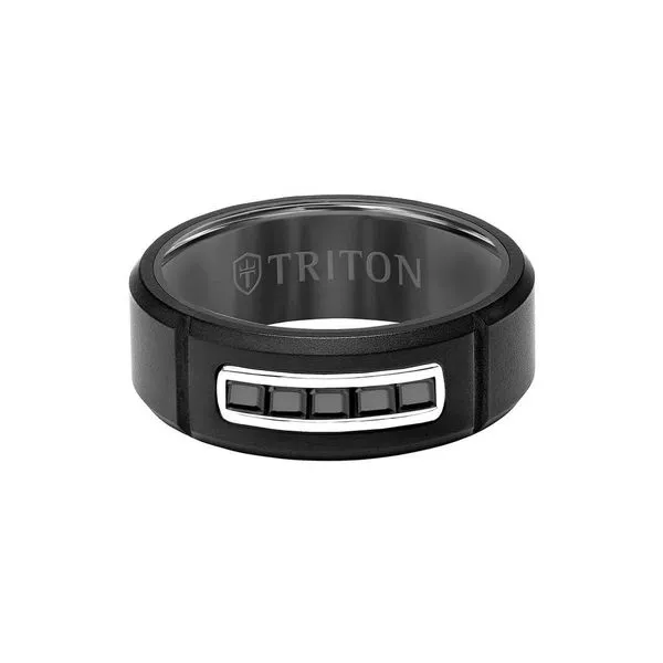 8mm Black Sapphire Tungsten Wedding Band Carroll / Ochs Jewelers Monroe, MI
