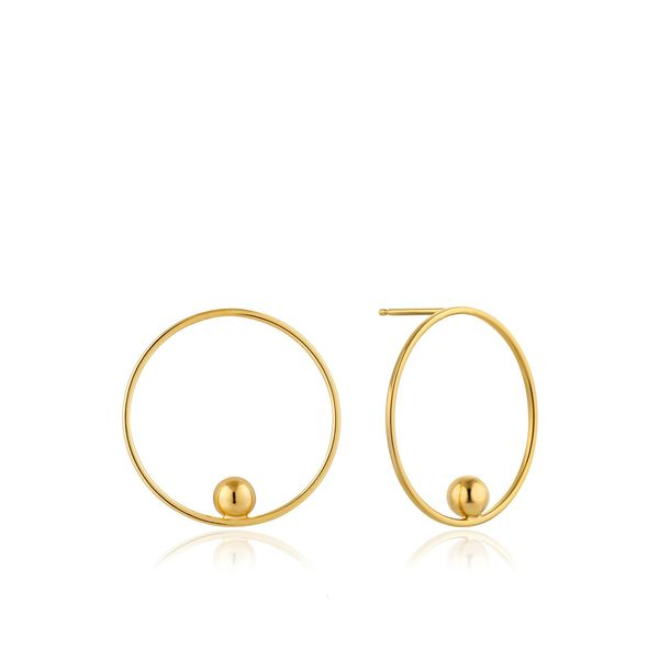 Gold Orbit Front Hoop Earrings Carroll / Ochs Jewelers Monroe, MI