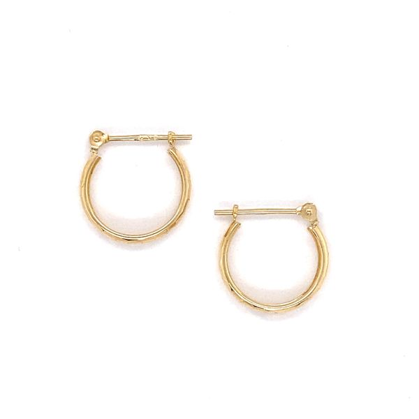 11 x 3 mm Textured Hoop Earrings in 14 Karat Carroll / Ochs Jewelers Monroe, MI