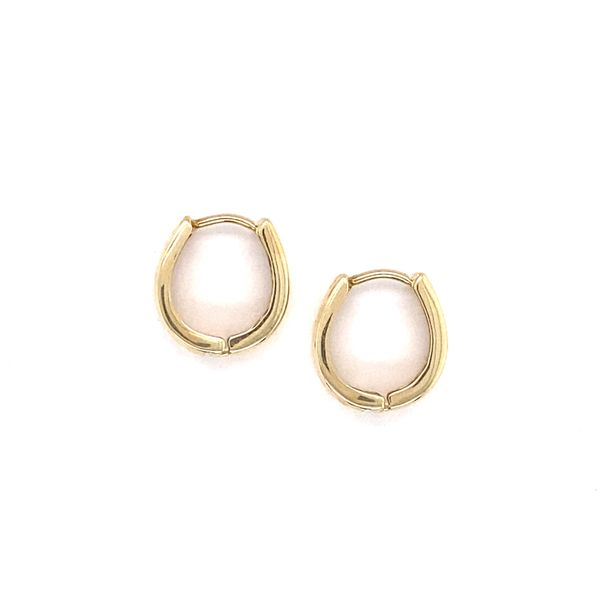 12 x 4 mm Small Oval Hoop Earrings in 14 Karat Carroll / Ochs Jewelers Monroe, MI