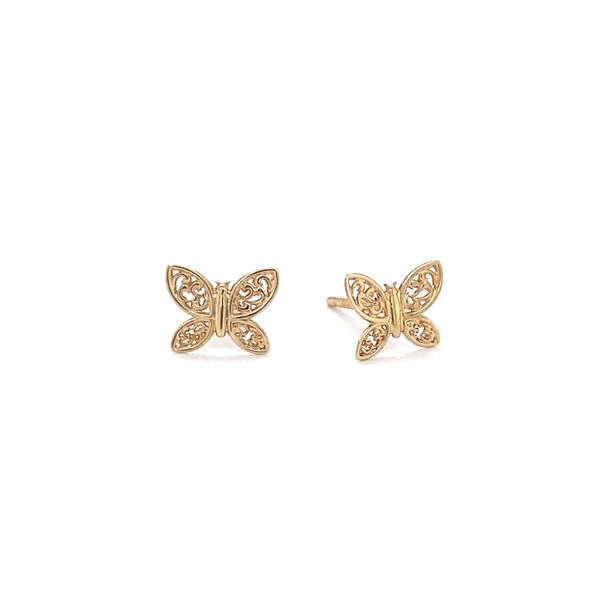 Butterfly Stud Earrings in 14 Karat Carroll / Ochs Jewelers Monroe, MI