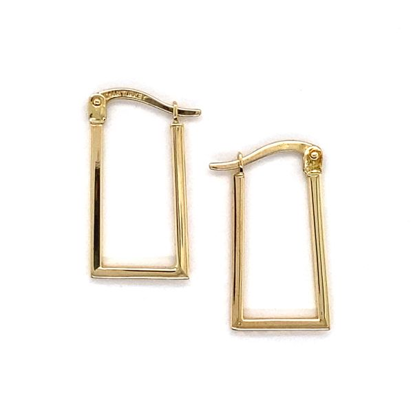 21 x 11 mm Rectangle Hoop Earrings in 14 Karat Carroll / Ochs Jewelers Monroe, MI