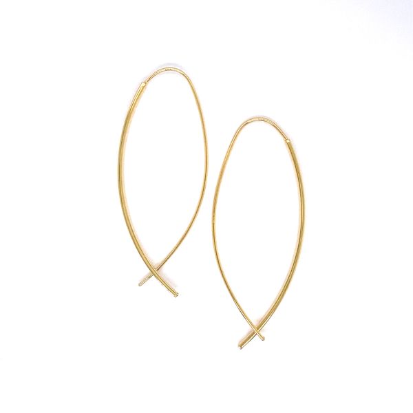 43 x 2 mm Polished Bar Wire Dangle Earrings in 14 Karat Carroll / Ochs Jewelers Monroe, MI