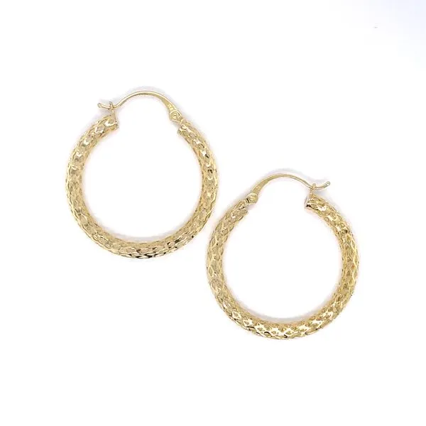 Open Mesh Hoop Earrings in 14 Karat Carroll / Ochs Jewelers Monroe, MI