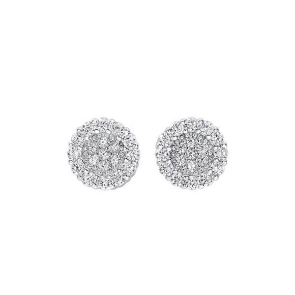 CZ Cluster Stud Earrings in Sterling Silver Carroll / Ochs Jewelers Monroe, MI