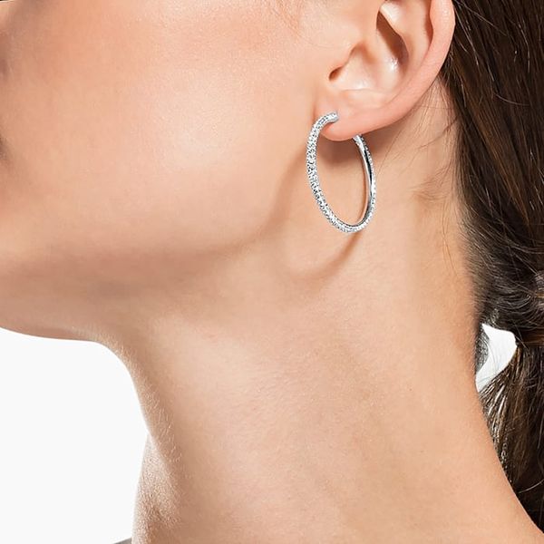 Stone hoop earrings Image 2 Carroll / Ochs Jewelers Monroe, MI