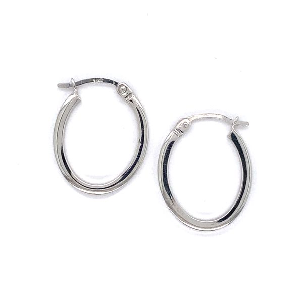 Oval Hoop Earrings in 14 Karat Carroll / Ochs Jewelers Monroe, MI