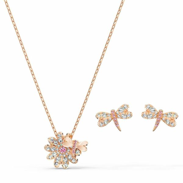 Eternal Flower Dragonfly Earrings & Necklace Set Carroll / Ochs Jewelers Monroe, MI