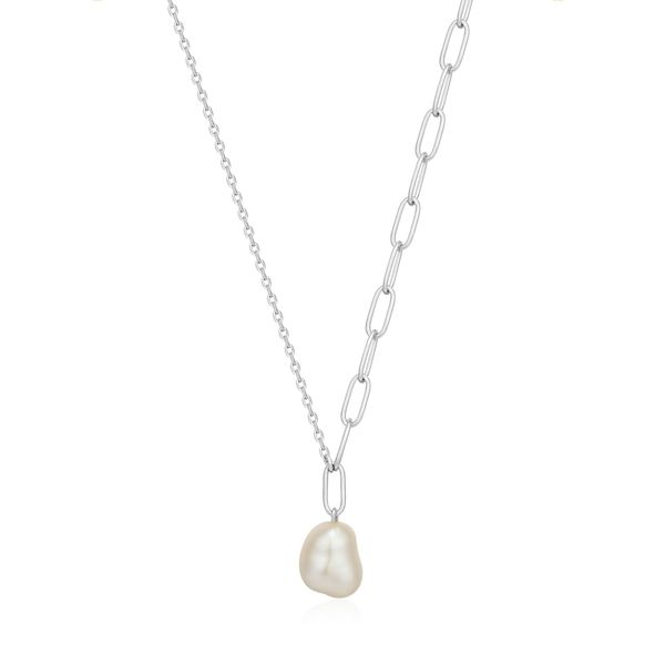 Silver Pearl Chunky Necklace Carroll / Ochs Jewelers Monroe, MI