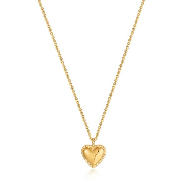 Gold Rope Heart Pendant Necklace Carroll / Ochs Jewelers Monroe, MI