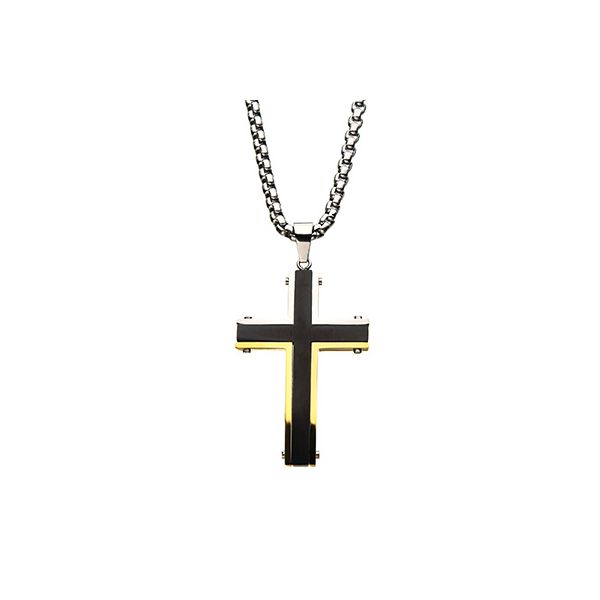 Black and Gold Plated Cross Pendant Carroll / Ochs Jewelers Monroe, MI