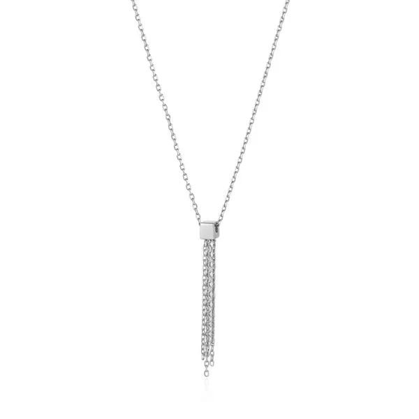 Silver Tassel Drop Necklace Carroll / Ochs Jewelers Monroe, MI