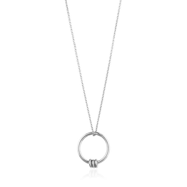 Silver Modern Circle Necklace Carroll / Ochs Jewelers Monroe, MI