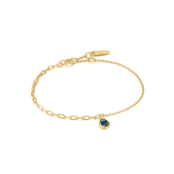Gold Tidal Abalone Mixed Link Bracelet Carroll / Ochs Jewelers Monroe, MI