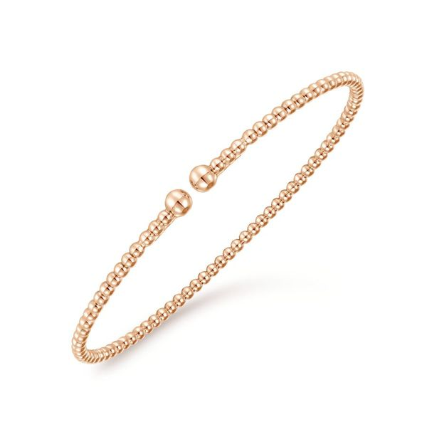 Split 14K Rose Gold Beaded Bujukan Bangle Image 2 Carroll / Ochs Jewelers Monroe, MI