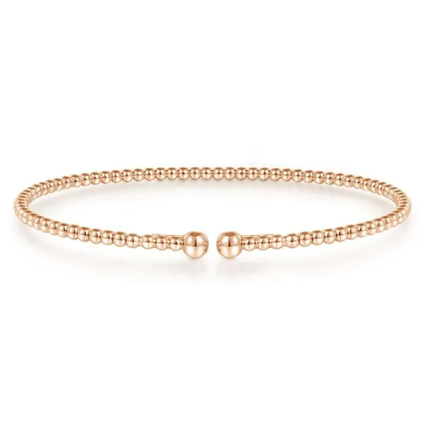 Split 14K Rose Gold Beaded Bujukan Bangle Carroll / Ochs Jewelers Monroe, MI