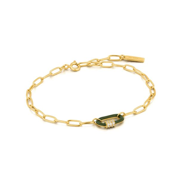 Forest Green Enamel Carabiner Bracelet Carroll / Ochs Jewelers Monroe, MI