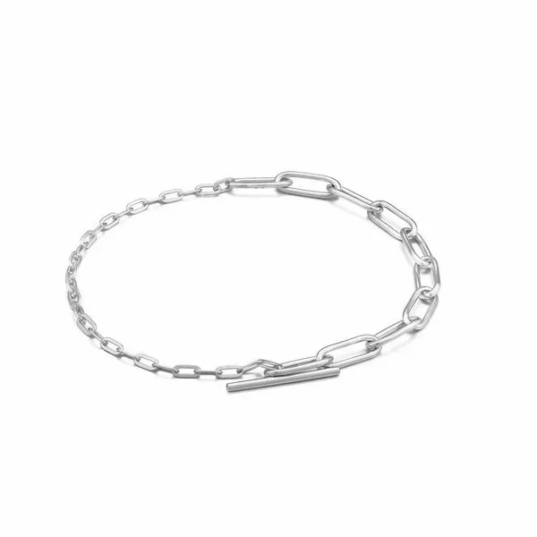 Silver Mixed Link T-bar Bracelet Carroll / Ochs Jewelers Monroe, MI