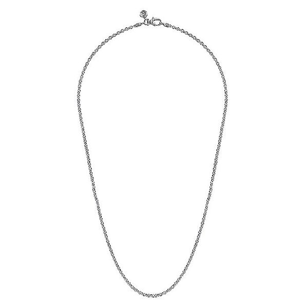 22 Inch 925 Sterling Silver Mens Link Chain Necklace Image 2 Carroll / Ochs Jewelers Monroe, MI