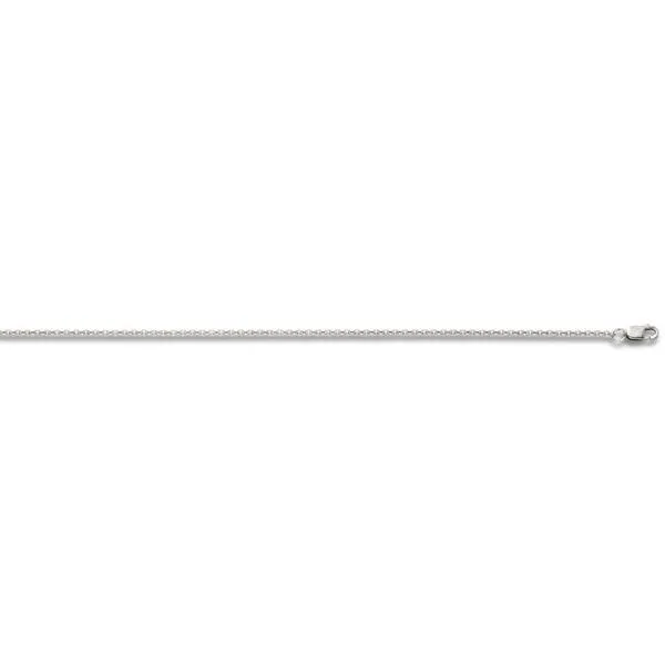 Rhodium Plated White Sterling Silver .9mm Medium Cable Chain Length 20 Carroll / Ochs Jewelers Monroe, MI