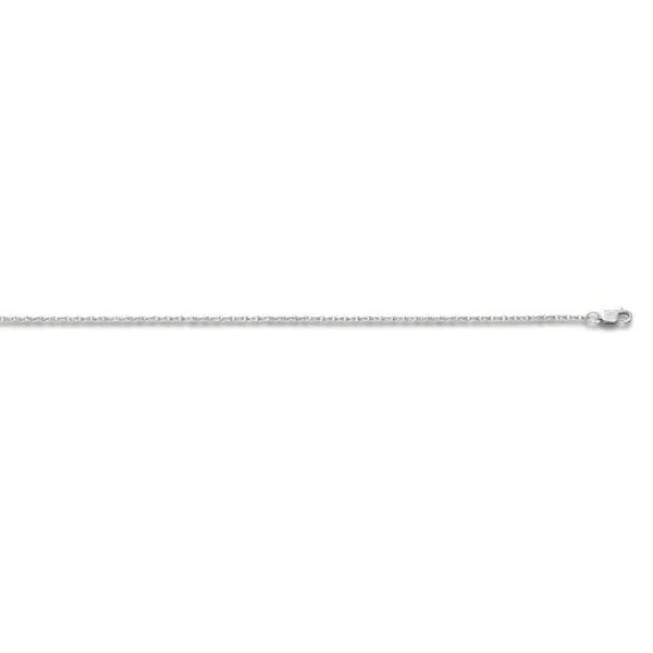 White Sterling Silver Rhodium Plated Rope Chain