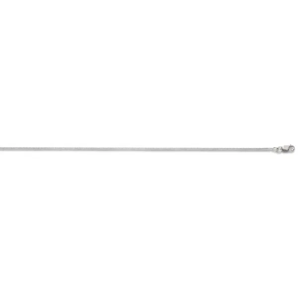 White Sterling Silver Rhodium Plated .85mm Box Chain Carroll / Ochs Jewelers Monroe, MI