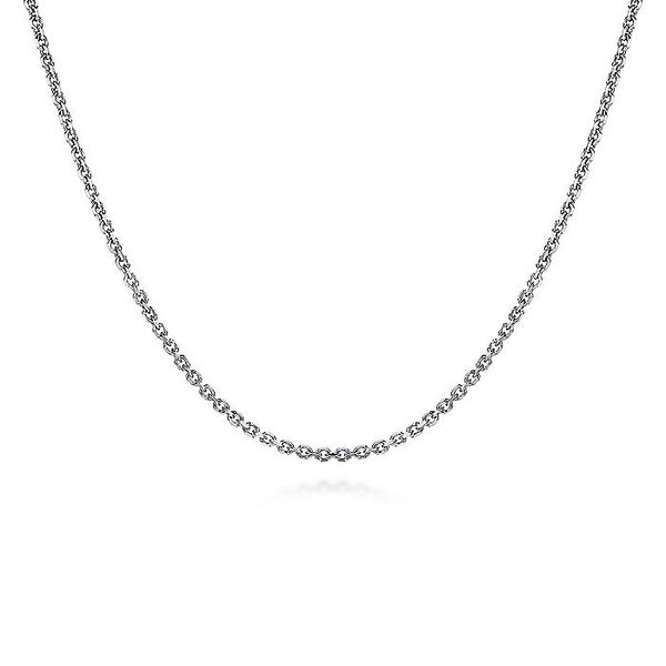 22 Inch 925 Sterling Silver Mens Link Chain Necklace Carroll / Ochs Jewelers Monroe, MI