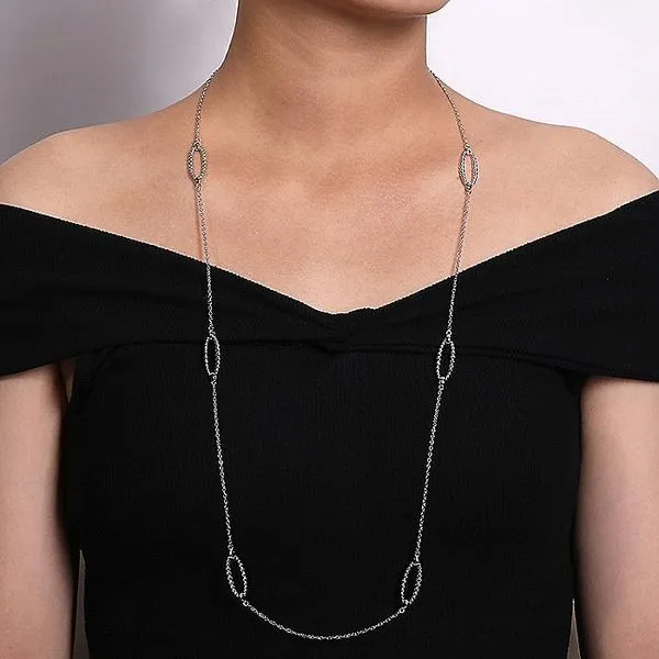32 inch 925 Sterling Silver Station Bujukan Necklace Image 2 Carroll / Ochs Jewelers Monroe, MI