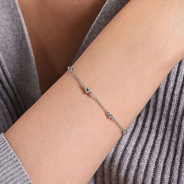 925 Sterling Silver Beaded Bracelet Image 2 Carroll / Ochs Jewelers Monroe, MI