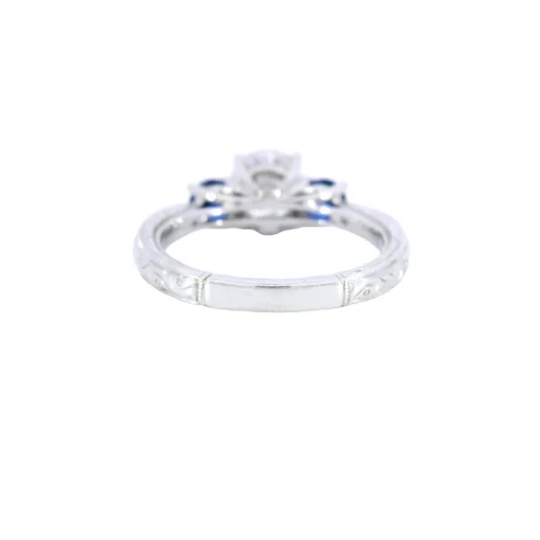 14K White Gold Diamond & Sapphire Engagement Ring Image 3 Carroll's Jewelers Fort Lauderdale, FL