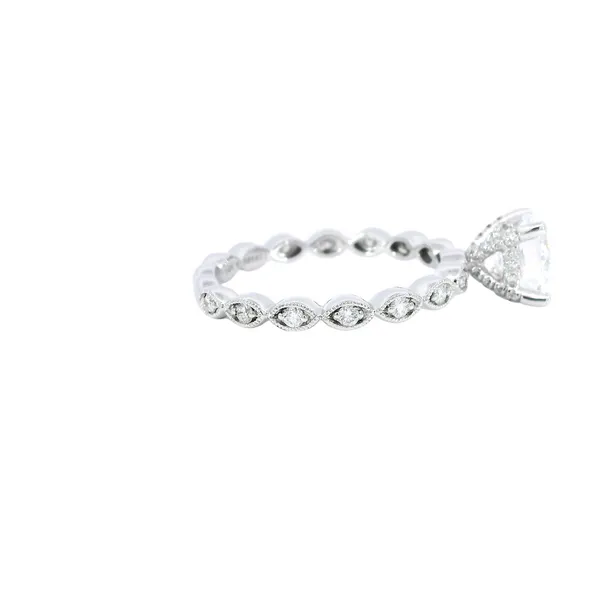 14K White Gold Diamond Engagement Ring Setting Image 4 Carroll's Jewelers Fort Lauderdale, FL