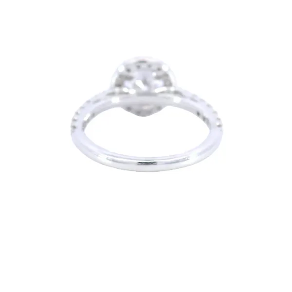 14K White Gold Diamond Halo Engagement Ring Setting Image 3 Carroll's Jewelers Fort Lauderdale, FL