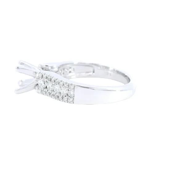 14K White Gold Contemporary Diamond Engagement Ring Image 4 Carroll's Jewelers Fort Lauderdale, FL