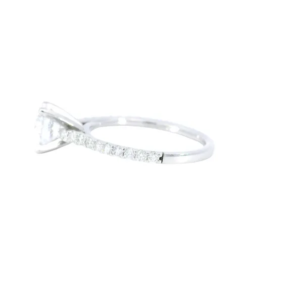 14K White Gold Contemporary Diamond Engagement Ring Setting Image 2 Carroll's Jewelers Fort Lauderdale, FL