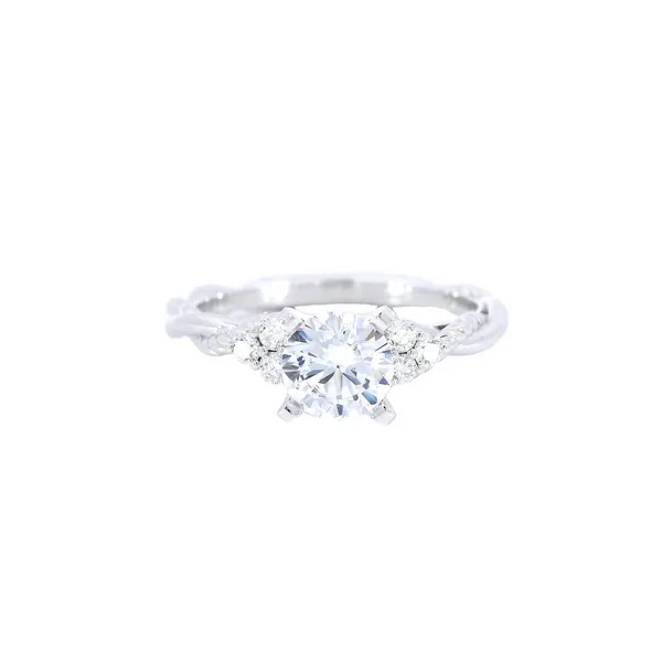 14K White Gold Diamond Twist Engagement Ring Carroll's Jewelers Fort Lauderdale, FL