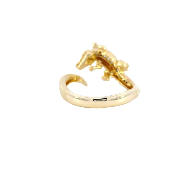 14K Two-Tone Gold Alligator Diamond Ring Image 3 Carroll's Jewelers Fort Lauderdale, FL