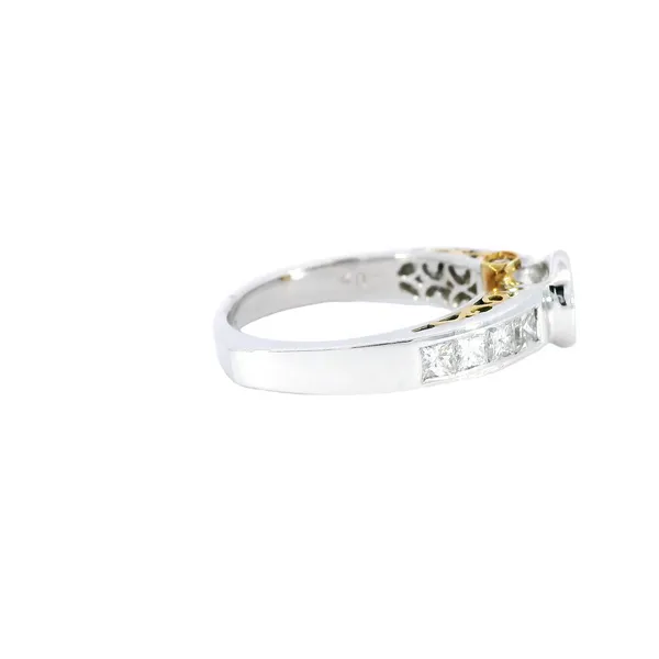 14 Two-Tone Gold Contemporary Diamond Engagement Ring Image 4 Carroll's Jewelers Fort Lauderdale, FL