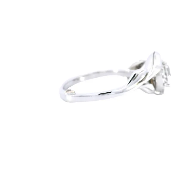 14K White Gold Contemporary Diamond Engagement Ring Setting Image 4 Carroll's Jewelers Fort Lauderdale, FL
