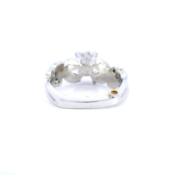 14K White Gold Unique Diamond Engagement Ring Setting Image 3 Carroll's Jewelers Fort Lauderdale, FL
