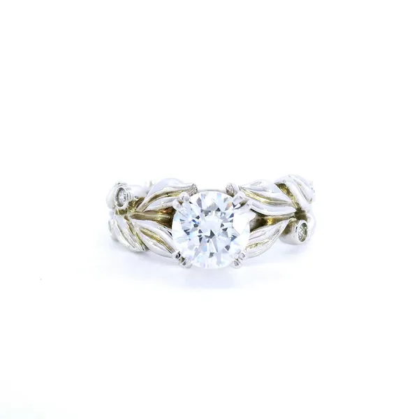 14K White Gold Unique Diamond Engagement Ring Setting Carroll's Jewelers Fort Lauderdale, FL