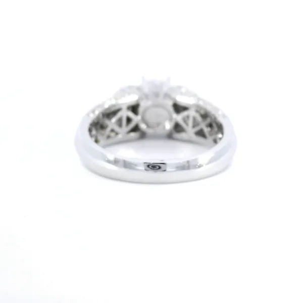 14K White Gold Unique Diamond Engagement Ring Setting Image 3 Carroll's Jewelers Fort Lauderdale, FL
