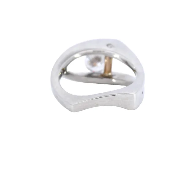 14K White Gold Contemporary Diamond Engagement Ring Setting Image 3 Carroll's Jewelers Fort Lauderdale, FL