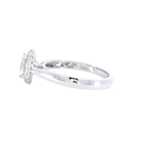 14K White Gold Halo Diamond Engagement Ring Setting Image 2 Carroll's Jewelers Fort Lauderdale, FL