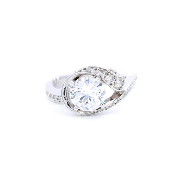 Wisp 14K White Gold Unique Diamond Engagement Ring Setting Carroll's Jewelers Fort Lauderdale, FL