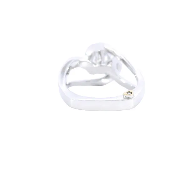 Loyalty 14K White Gold Crossover Diamond Engagement Ring Setting Image 3 Carroll's Jewelers Fort Lauderdale, FL